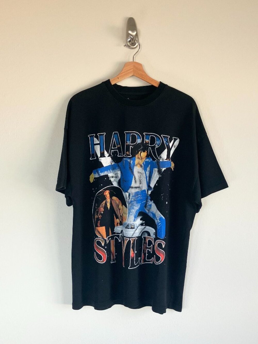 Harry Styles Sergio Calabasas Black Rap Tee Vintage Style Graphic Shirt Medium‎